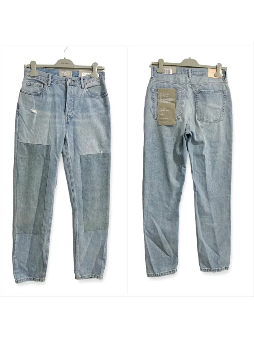 EVERLANE 90s Cheeky Patchwork Jean, Ankle, Size 27R, New with Tag
